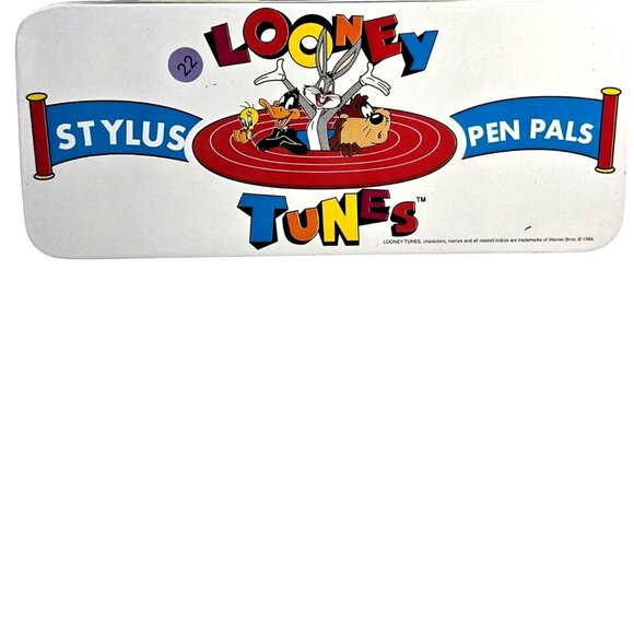 Looney Tunes Other - Vintage Looney Tunes Stylus Pen Pals Tin Case With Tweety Pen 1994